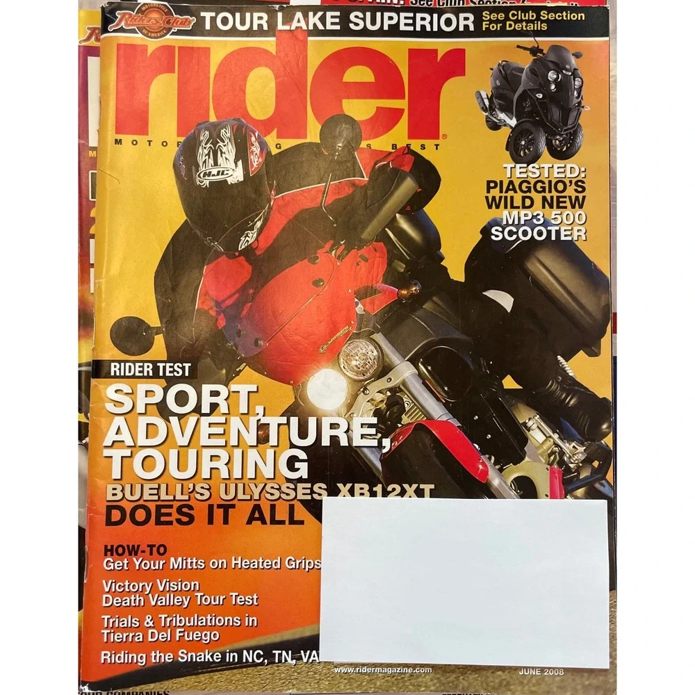 Rider Magazine Lot of 7 Issues 2008-2009 Motorcycle Reviews Buell Ducati Honda